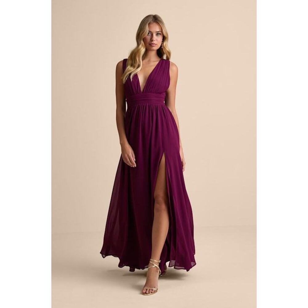 Lulus Heavenly Hues Plum Maxi Dress Purple - Size XS